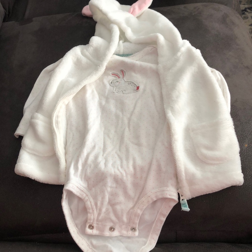 Bunny onesie and jacket with ears